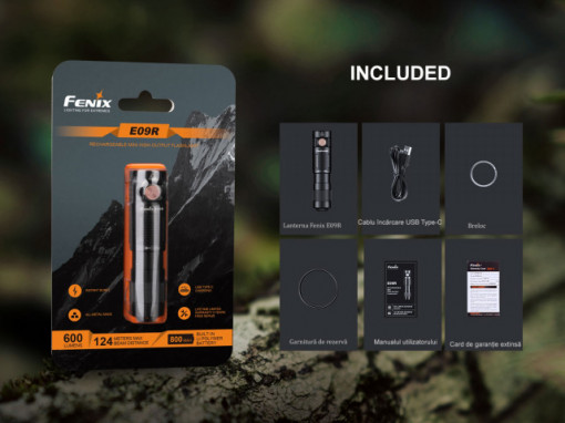 Lanterna Fenix E09R - Lanternă EDC - 600 Lumeni - 124 Metri - ADV-447-001 5
