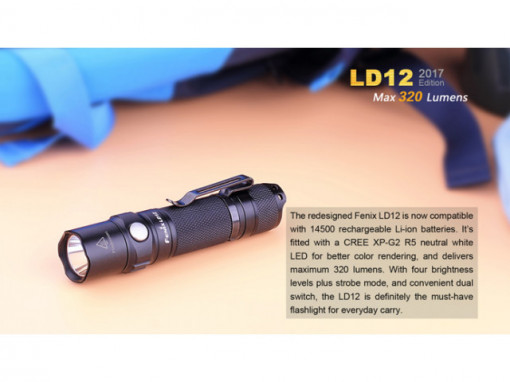 Lanterna Fenix LD12 - Editie 2017 - 320 Lumeni - 135 Metri proportii