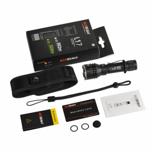 Lanterna profesionala tactica Acebeam L17, 2000 lumeni, 820 m, led verde - L17 GREEN 4