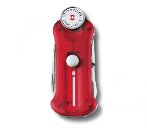 Multifunctional Victorinox GolfTool, rosu transparent - 0.7052.T golf tool