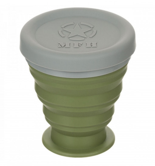 Pahar pliabil cu capac, silicon, BPA free, 200 ml MFH - OUTMA.33399 2