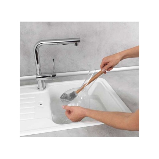 Perie pentru vase, din silicon, gri, 4,5x30 cm, Wenko Hollie - 54762100 - Img 3