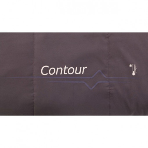 Sac de dormit reversibil Outwell Contour - Dark Purple - Fermoar Drea 5pta