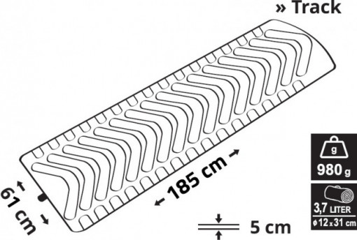 Saltea gonflabila TRACK Cattara 215x69cm albastra - TT13328 - Img 4