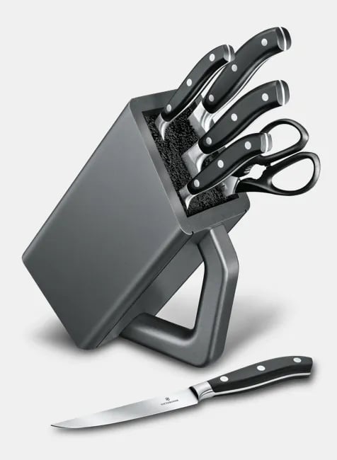 Set pentru bucatarie Victorinox Grand Maitre Cutlery Block, 6 piese, Black 7.7243.6 - Img 4