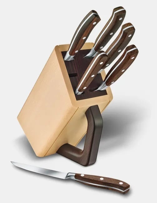 Set pentru bucatarie Victorinox Grand Maitre Knife Block, 6 piese, Wood 7.7240.6 - Img 3