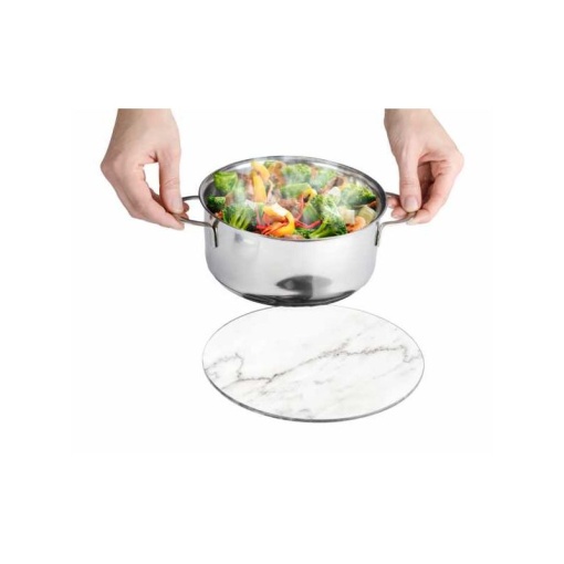 Suport pentru vase, din sticla, marmorat, diametru 20 cm, Wenko - 53982100 - Img 4