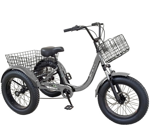 Tricicletă adulți BR Pro2025, 20", 7 viteze, frâne pe disc, cadru din oțel 15", gri - Img 2