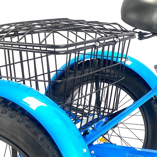 Tricicletă adulți BR Pro2025, 20", 7 viteze, frâne pe disc, cadru din oțel 15", albastru - Img 4