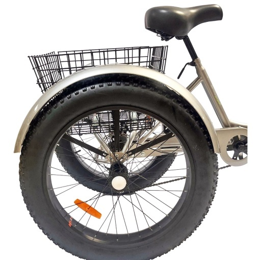 Tricicletă adulți BR Pro2025, 24", 7 viteze, frâne pe disc, cadru din oțel 15", gri - Img 5
