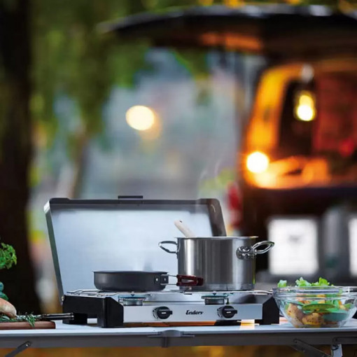 Aragaz de camping portabil pe gaz Enders Brisbane 3ZE cu valva de siguranta - 1861 5