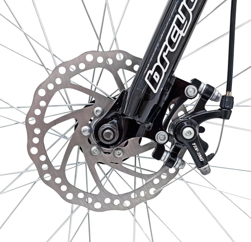 Bicicleta BR STORM 24", 21 viteze, frane pe disc, cadru otel 14", manete secventiale, negru/verde - Img 11