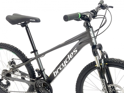 Bicicleta BR Tornado 24", 21 viteze, frane pe disc, cadru din aluminiu 13", manete secventiale, gri - Img 9