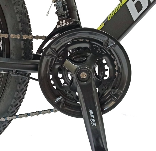 Bicicleta BR Tornado 24", 21 viteze, frane pe disc, cadru din aluminiu 13", manete secventiale, negru - Img 9