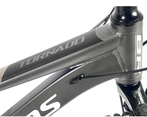 Bicicleta BR Tornado ProMG 26", jante MAGNEZIU, 21 viteze, frane pe disc, cadru din aluminiu 13.5", manete secventiale, gri - Img 6