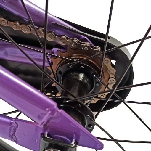 Bicicletă copii BR Neptune Kids 16", cadru oțel, violet, varsta 4 - 6 ani - Img 8
