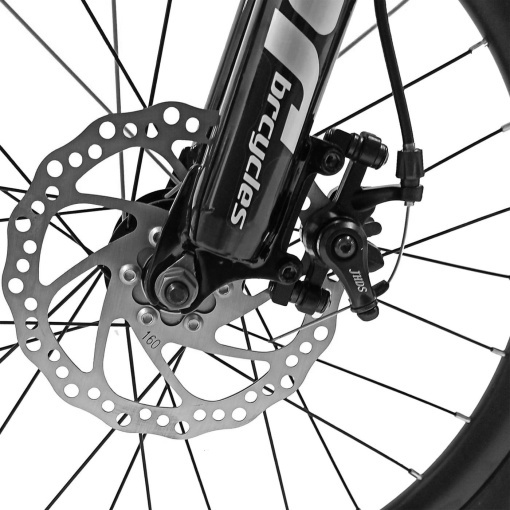 Bicicleta copii BR Tornado 20", cadru aluminiu 12", manete revoshift, frane disc, 7 viteze, galben, varsta 7-10 ani - Img 11