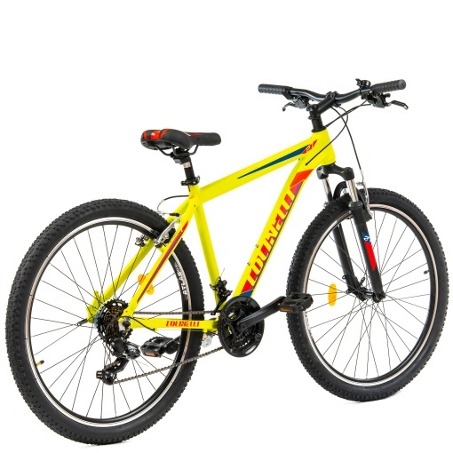 Bicicleta MTB Colinelli COL23, Marimea S, 27.5 inch, Galben, Schimbator Shimano ST-EF500, 21 Viteze, Cadru Aluminiu, Frane V - Brake - Img 3