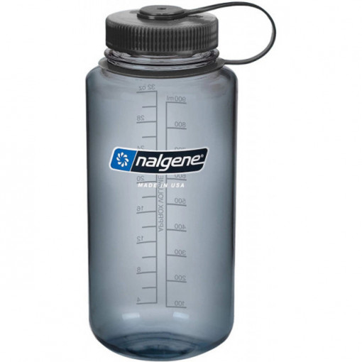 Bidon apa Nalgene cu gura mare Gray WM 1L ( 32 OZ ) - 2178-2025