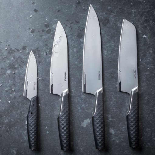 Cutit santoku Fiskars Titanium, 20 cm - Img 7