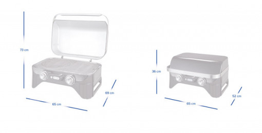 Gratar Campingaz Attitude 2100 EX - 2000035661 dimensiuni