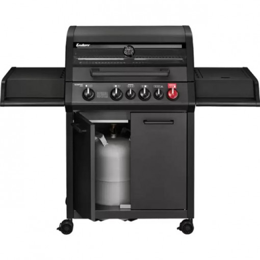 Gratar pe gaz, 4 arzatoare inox, arzator infrarosu, grile fonta, Enders Monroe Pro 4 SIK Turbo, 838533 grafit mat 7