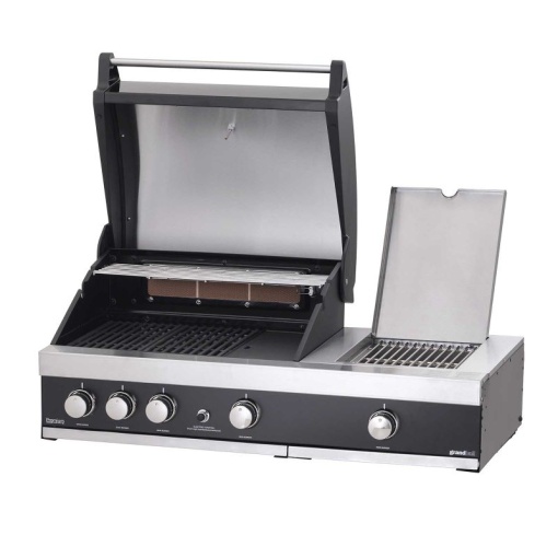Gratar pe gaz cu 3 arzatoare din inox Grandhall Premium GT3 si arzator lateral sear burner - K03000281A, incastrabil - Img 4