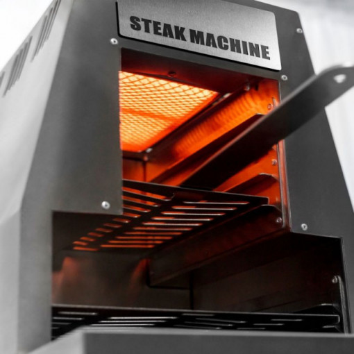 Gratar pe gaz cu arzator infrarosu Activa Steak Machine - 12900A aprins