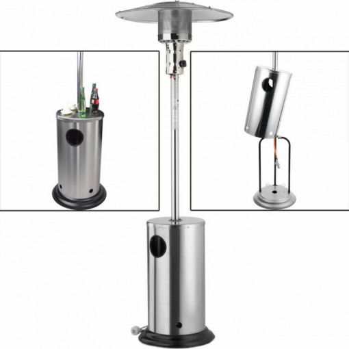 Incalzitor de terasa din inox tip ciuperca Eco-Plus 8,3 Kw Activa - 13800 3