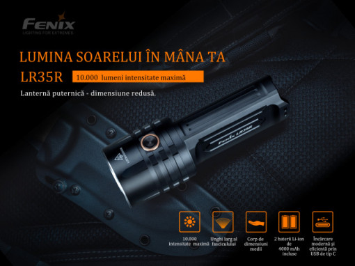 Lanterna Tactica Fenix LR35R -10000 Lumeni - 500 Metri - ADV-426-001 2