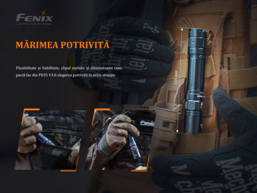 Lanternă Tactică Fenix PD35 V3.0 - 1700 Lumeni - 357 Metri - ADV-452-001 3