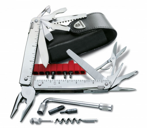 Patent Multifunctional Victorinox Swiss Tool X Plus cu Teaca Piele - 3.0338.L