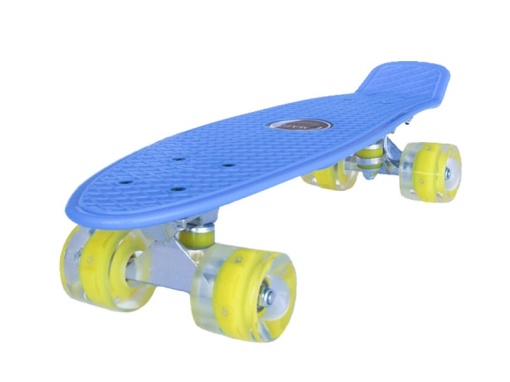 Penny board Mad Cruiser cu roti LED ABEC 7-albastru - Img 3