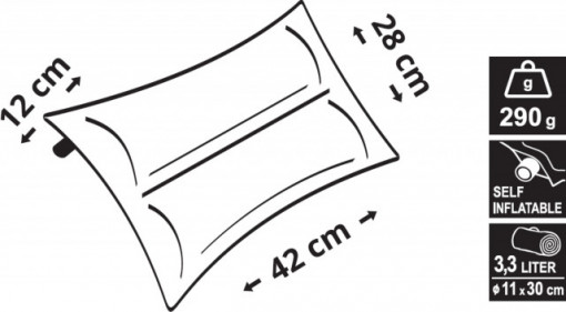 Perna autogonflabila 42x28x12cm Cattara - albastra - TT13319 - Img 3