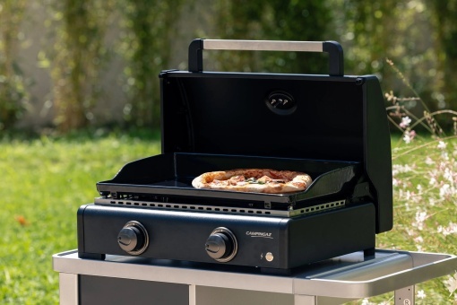 Plancha pe gaz Campingaz Onyx 2, 2 arzatoare, 6 kW, fonta emailata, aprindere electronica - 2218080 - Img 4