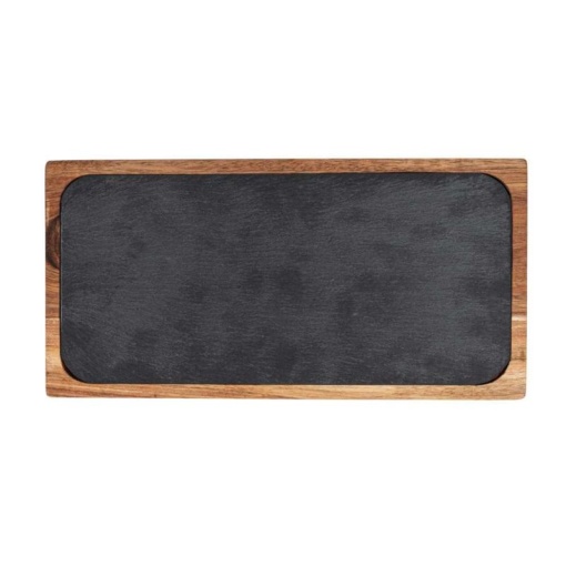 Platou servire si tocator din lemn de accacia 30x15x2 cm Ava Wenko Black Outdoor Kitchen - 55103100 - Img 2