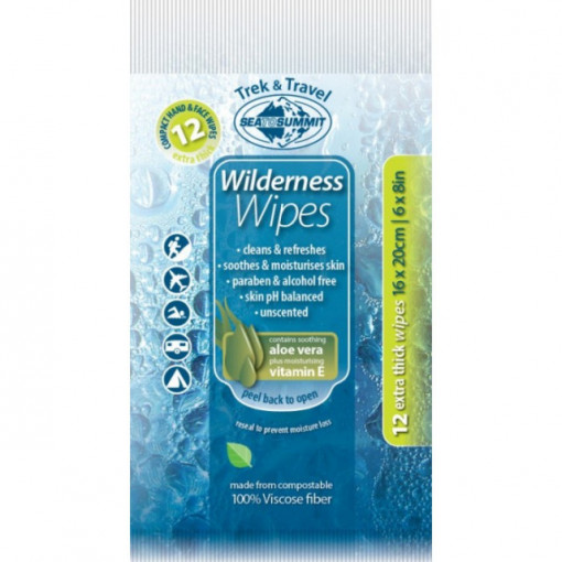 Servetele umede Sea To Summit Wilderness Compact 12 buc