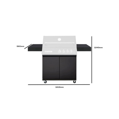 Stand pentru gratar, negru Crossray - TCX4PL(B)-TROLLY - Img 2