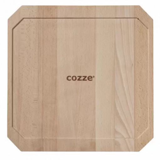 Tava reversibila din fonta cu suport din bambus pentru servire Cozze 33 x 33 cm - 90327 5
