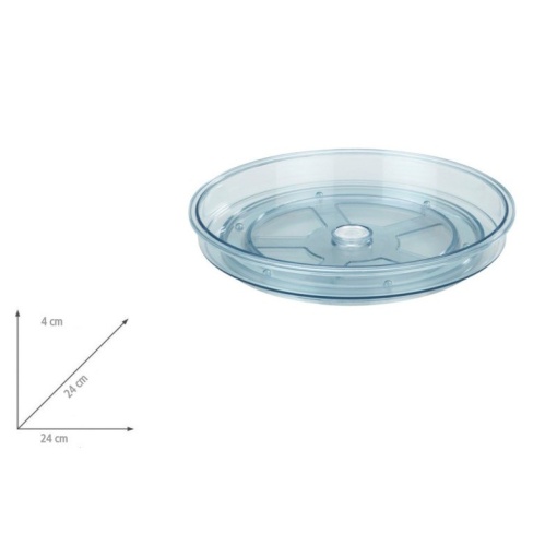 Tava rotativa din plastic reciclat transparent Wenko Victoria - 53311100 - Img 3
