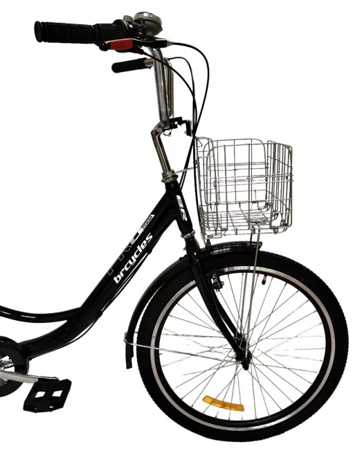 Tricicletă 24" pentru adulți BR CYCLES Pro2008-VB, cadru oțel 16", 7 viteze, frâne V-Brake/tambur, negru - Img 3