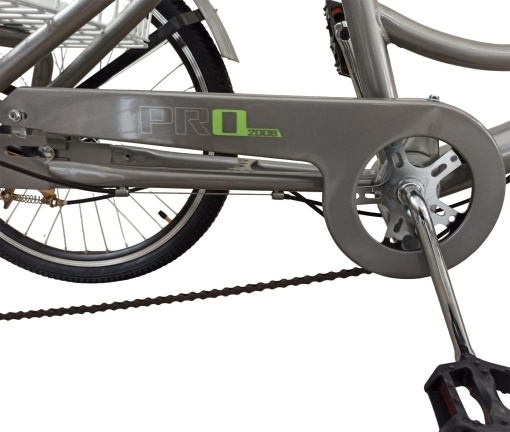 Tricicletă 24" pentru adulți BR CYCLES Pro2008-VB, cadru oțel 16", 7 viteze, frâne V-Brake/tambur, gri - Img 10