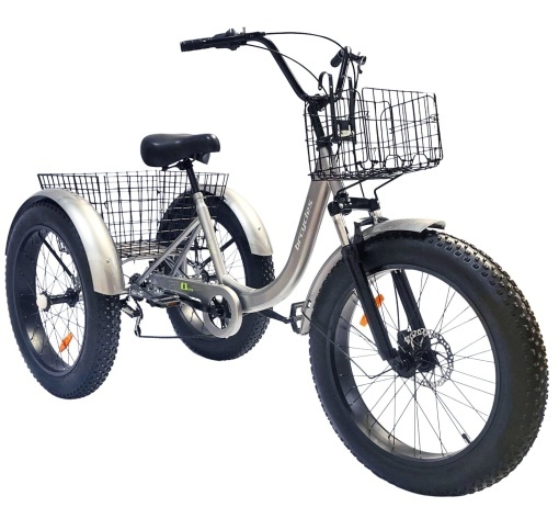 Tricicletă adulți BR Pro2025, 24", 7 viteze, frâne pe disc, cadru din oțel 15", gri - Img 2