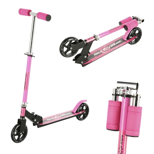 Trotineta Nils Extreme HD114, 145 mm, Roz - Img 12