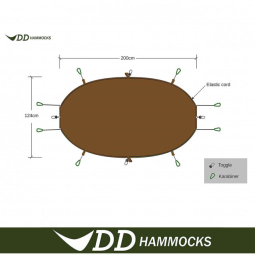 Underblanket Coyote Brown DD Hammocks - 0707273931870 3