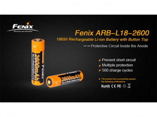 Acumulator Fenix 18650 - 2600mAh  - ARB-L 18-2600 2