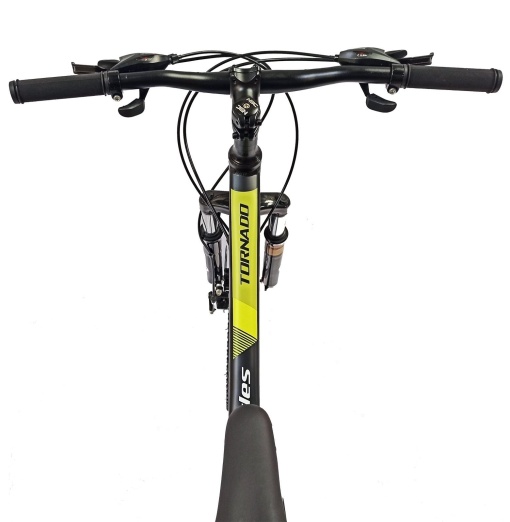 Bicicleta BR Tornado 24", 21 viteze, frane pe disc, cadru din aluminiu 13", manete secventiale, negru - Img 10
