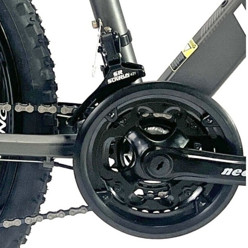 Bicicleta BR Tornado ProMG 24", jante MAGNEZIU, 21 viteze, frane pe disc, cadru din aluminiu 13", manete secventiale, gri - Img 6