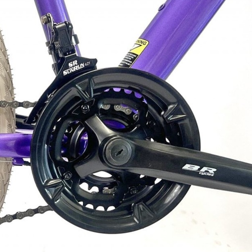 Bicicleta BR TSUNAMI PRO2025 26", 21 viteze, frane pe disc, cadru otel 15", manete secventiale, violet - Img 7