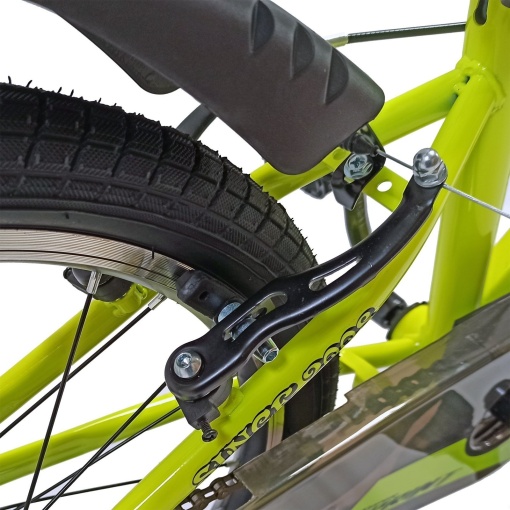 Bicicletă copii BR Neptune 20", cadru oțel, galben fluo, varsta 7 - 10 ani - Img 9
